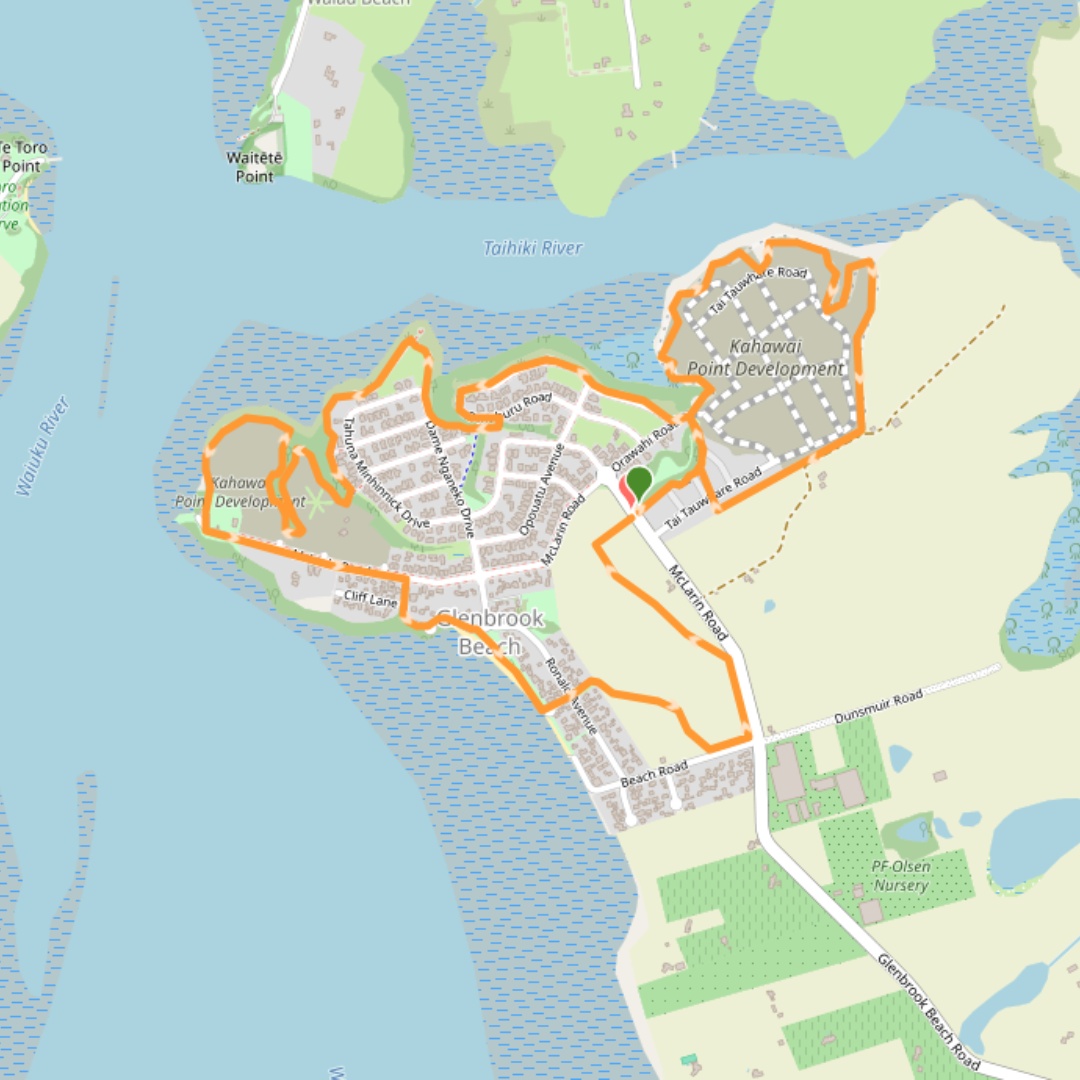 Map of 8km route